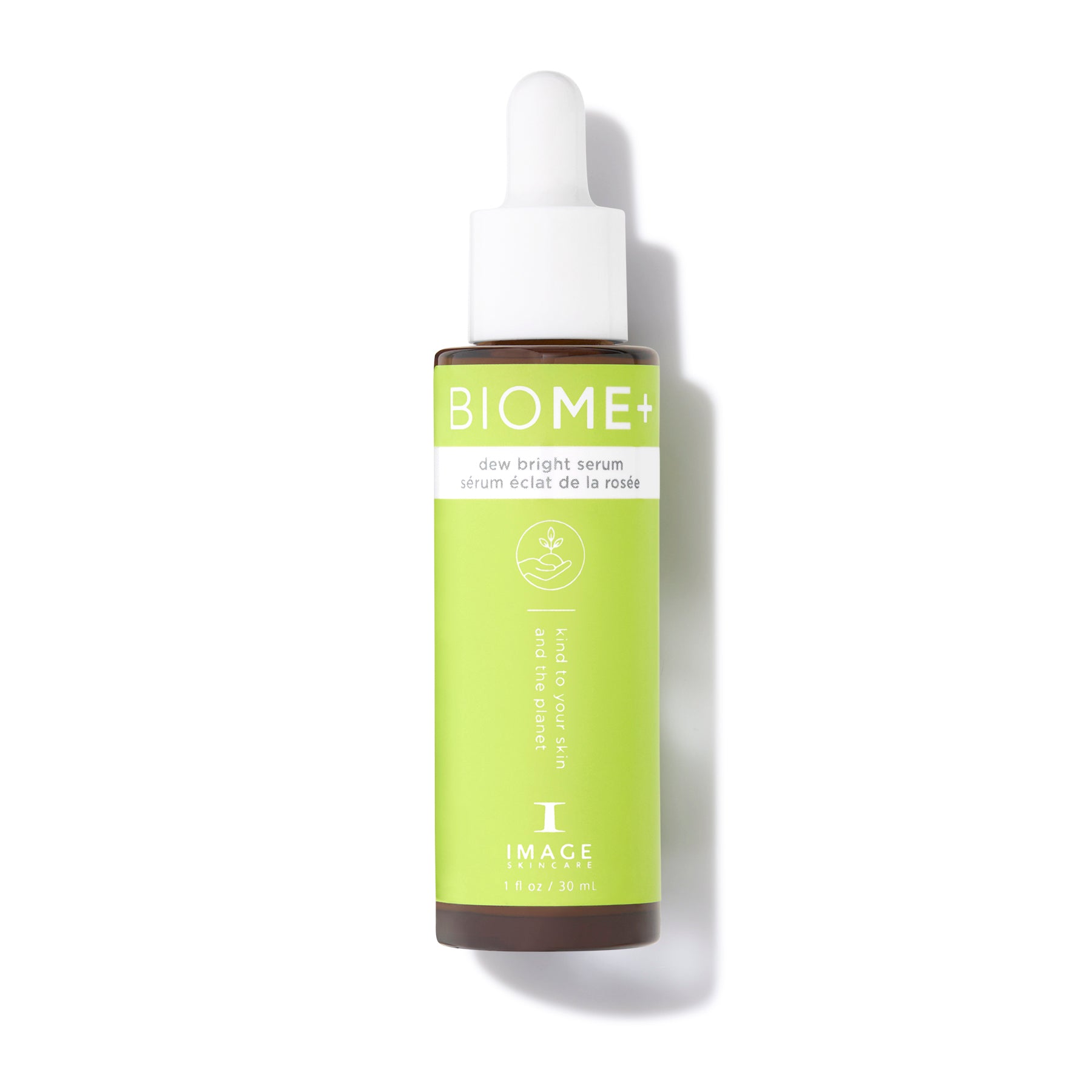 BIOME+ serum bottle on a white background