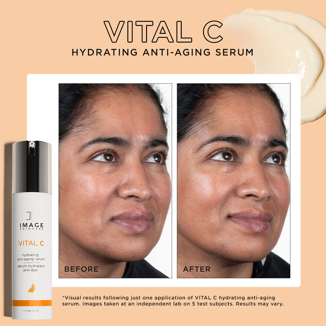before and after images of client showing results